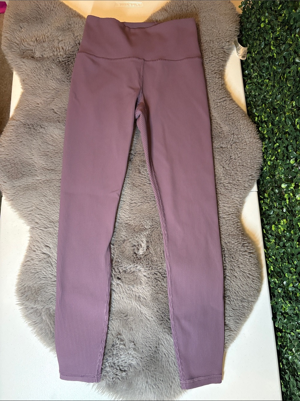 Athleta Ribbed Leggings Purple Small